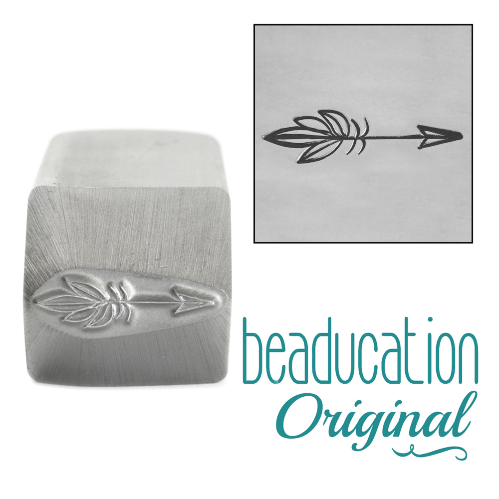 Metal Stamping Tools Boho Arrow Metal Design Stamp, 16mm - Beaducation Original